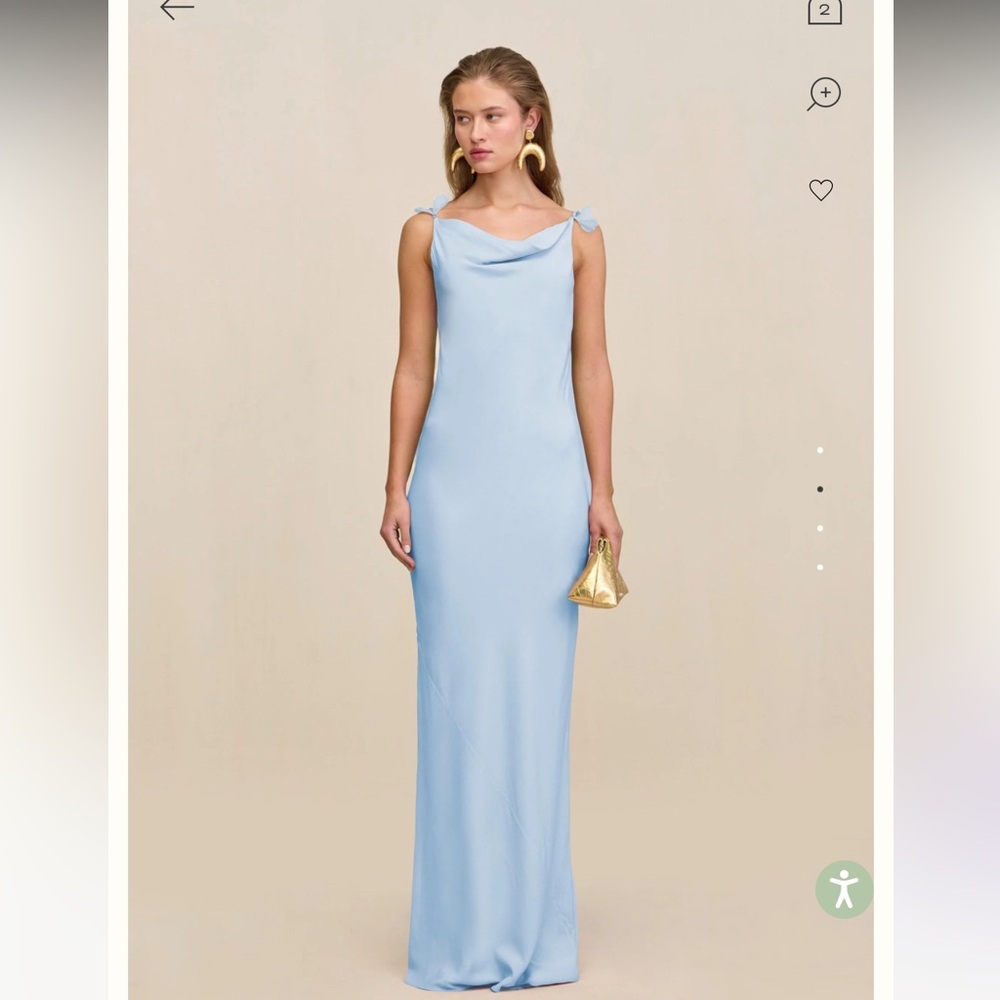 Cult Gaia Nymeria Gown Small Coastal Blue - Picture 2 of 16